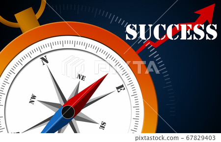 Business success concept with compass - Stock Illustration [67829403 ...