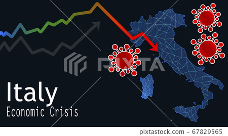 Italy economic crisis due to virus Italy economic crisis due to virus 67829565