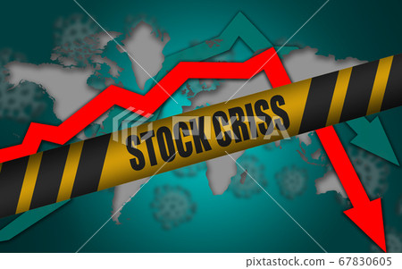 Stock economy crisis caused by coronavirus 67830605