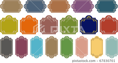 復古色框標籤 67830701