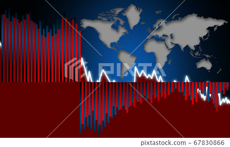Stock markets down chart, global financial Stock markets down chart, global financial 67830866