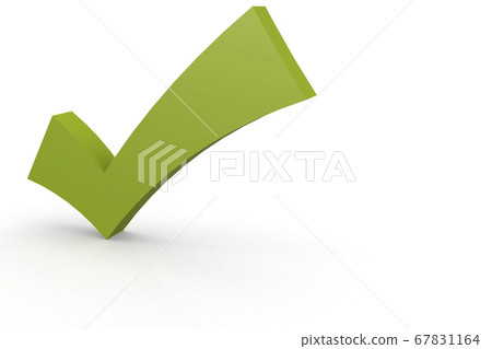 Green check mark isolated on white background - Stock Illustration ...