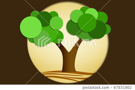 Go green forest tree concept - Stock Illustration [67831802] - PIXTA