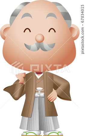 一位身著膽量姿勢的老人的徹鶴oriori 67834015