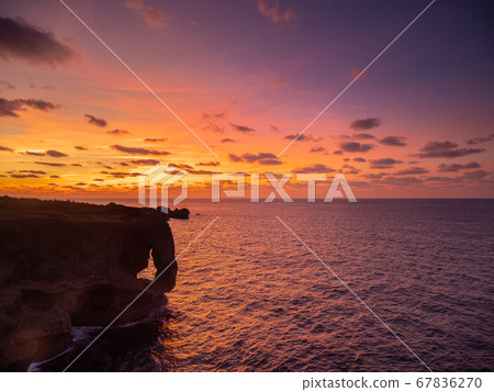 January Okinawa, Onna village, Manzamo sunset 67836270