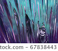 Illustration of a flock of colorful sea fish 67838443