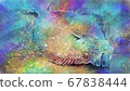 Illustration of colorful flounder 67838444