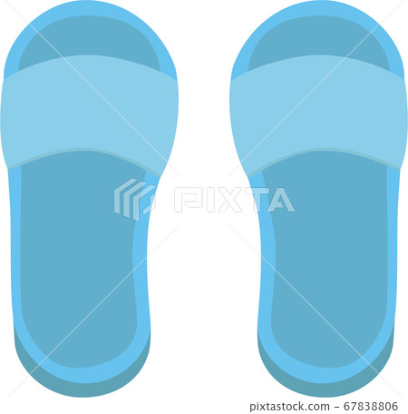 Sandals blue no contour line - Stock Illustration [67838806] - PIXTA