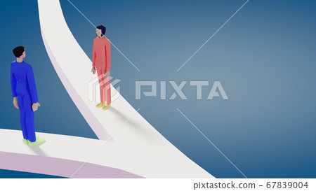 A scene where men and women who decide to walk on different paths from now on think about divorce and their future life 67839004