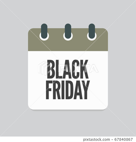 Black friday - vector icon calendar day, sale 67840867
