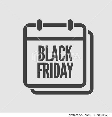 Black friday - vector icon calendar day, sale Black friday - vector icon calendar day, sale 67840870