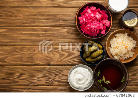 Assorted fermented foods Assorted fermented foods 67841068