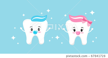 Cute baby tooth boy and girl with dummy vector set isolated on background. Cute baby tooth boy and girl with dummy vector set isolated on background. 67841728