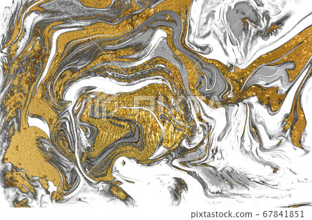 Black and white marbling background. Unique artwork texture. Marble pattern imitation. Stock illustration. 67841851