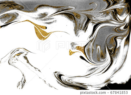 Black and white marbling background. Unique artwork texture. Marble pattern imitation. Stock illustration. 67841853