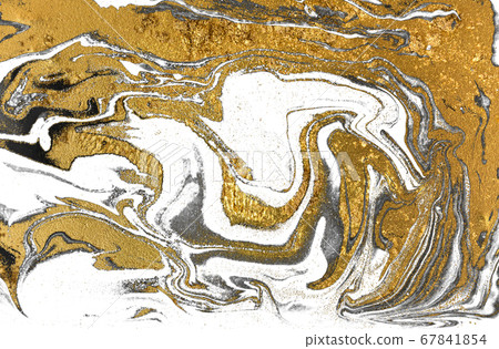 Black and white marbling background. Unique artwork texture. Marble pattern imitation. Stock illustration. 67841854
