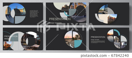 Vector layout of the presentation slides design business templates, multipurpose template for presentation brochure. Background with abstract circle round banners. Corporate business concept template Vector layout of the presentation slides design business templates, multipurpose template for presentation brochure. Background with abstract circle round banners. Corporate business concept template 67842240