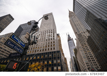 《New York》Manhattan Midtown business district 67843487
