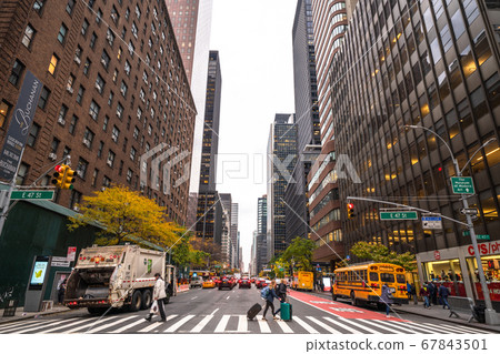 《New York》Manhattan Midtown business district 67843501