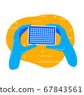 pcr plate test in doctors hands vector illustration 67843561