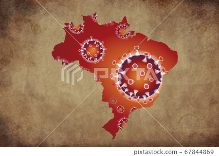 Coronavirus map Brazil, pandemic, epidemic Coronavirus map Brazil, pandemic, epidemic 67844869