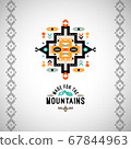 Vector colorful decorative element on native ethnic style 67844963