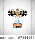 Vector colorful decorative element on native ethnic style 67844964
