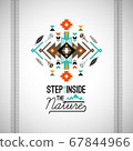 Vector colorful decorative element. Ethnic style 67844966