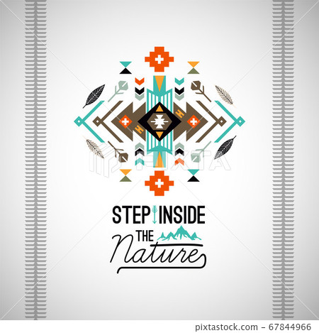 Vector colorful decorative element. Ethnic style - Stock Illustration ...