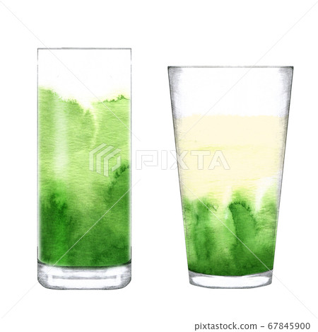 Hand drawn matcha drinks 67845900