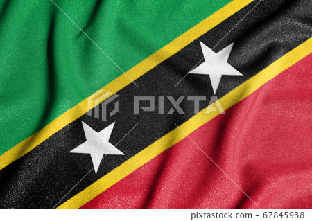 National flag of the St. Kitts and Nevis. The main National flag of the St. Kitts and Nevis. The main 67845938