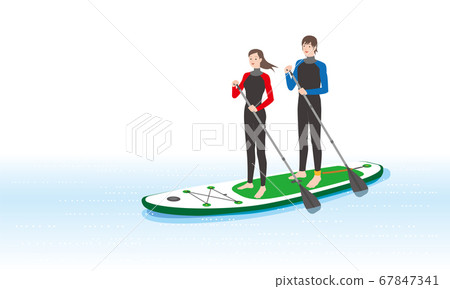 情侶划船立式槳板 67847341