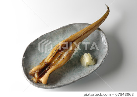 少數烤鰻魚送達一盤(白色背景) 少數烤鰻魚送達一盤(白色背景) 67848068
