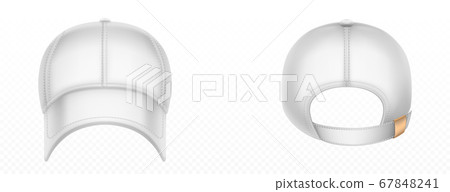 Vector mockup of blank white baseball cap Vector mockup of blank white baseball cap 67848241