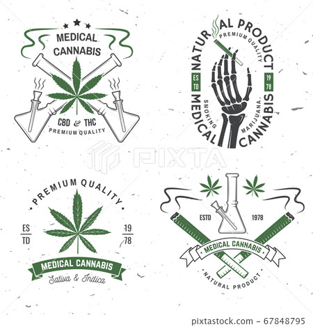 Medical cannabis badge, label with skeleton hand, smoking marijuana Vector. Vintage typography logo design with cannabis, skeleton hand silhouette For weed shop, cannabis, marijuana delivery service Medical cannabis badge, label with skeleton hand, smoking marijuana Vector. Vintage typography logo design with cannabis, skeleton hand silhouette For weed shop, cannabis, marijuana delivery service 67848795