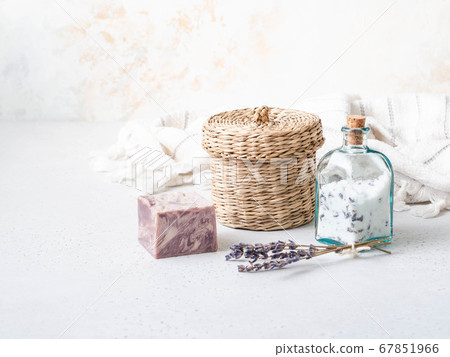 Lavender soap, cream for face, flavored salt 67851966