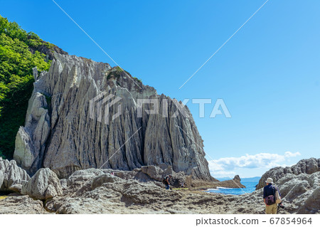 [Shimokita Peninsula Sai Village，Aomori Prefecture]桐山市：Fogauraura是一個天堂般的景觀，有各種各樣的岩層，大小不一，由綠色凝灰岩製成。 67854964