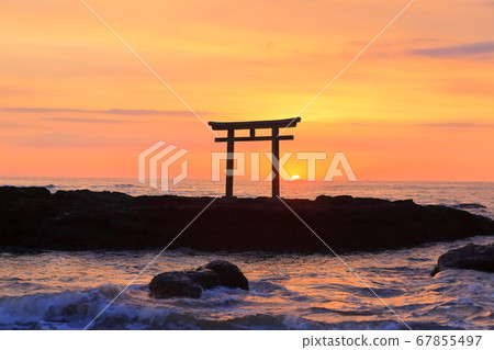 [茨城]大洗磯崎神社的日出 67855497