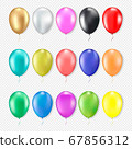 3d realistic colorful balloons set 67856312