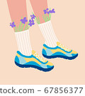 Female legs in the sneakers 67856377