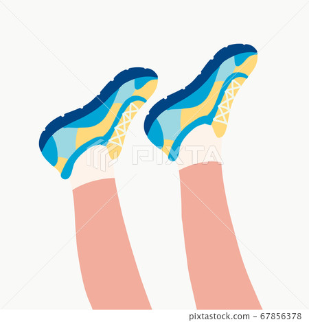 Female legs in the sneakers Female legs in the sneakers 67856378