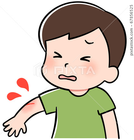 手臂受傷的男孩 67856525