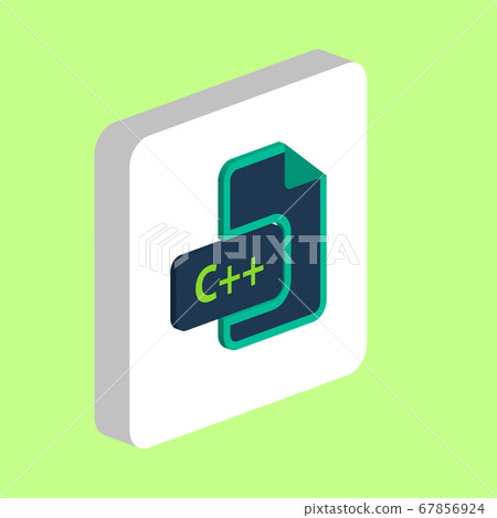 C++ programming Simple vector icon. Illustration - Stock Illustration ...