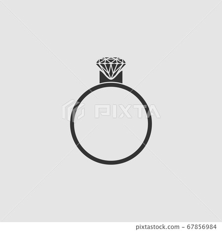 Diamond ring icon flat Diamond ring icon flat 67856984