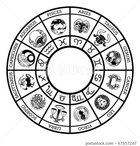 Star signs zodiac astrology horoscope icon Stock Illustration