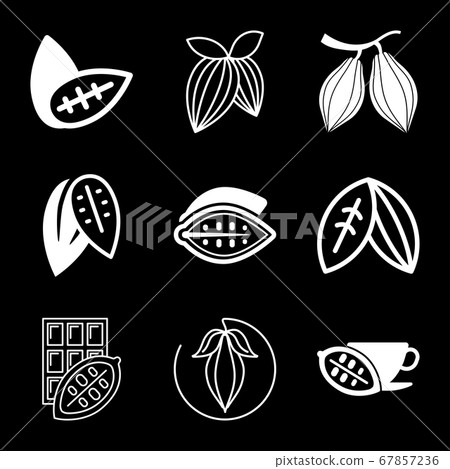 Cocoa icon, chocolate with marshmallows symbol 67857236