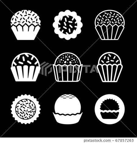 Brigadeiro icon vector. Brazilian sweet brigadier 67857263