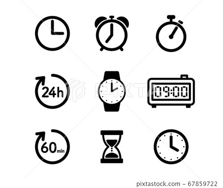 一套簡單的時鐘圖標/計時器/秒錶/時間/鬧鐘 67859722