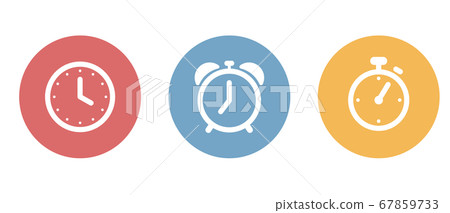 Set of simple clock icons/timer/stopwatch/time/alarm clock 67859733