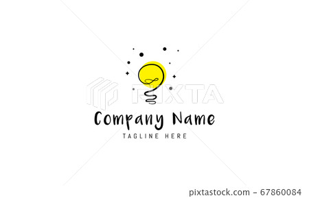Vector logo on which an abstract image of a light bulb embodying an idea. 67860084
